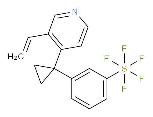 3-(1-(3-vinylpyridin-4-yl)cyclopropyl)(pentafluoromercapto)benzene