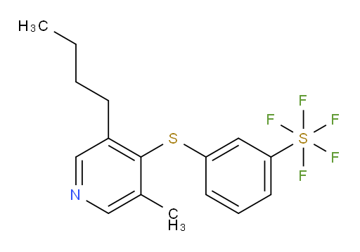 3-((3-butyl-5-methylpyridin-4-yl)thio)(pentafluoromercapto)benzene