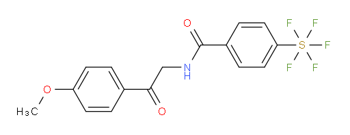 4-(pentafluoromercapto)-N-(2-(4-methoxyphenyl)-2-oxoethyl)benzamide