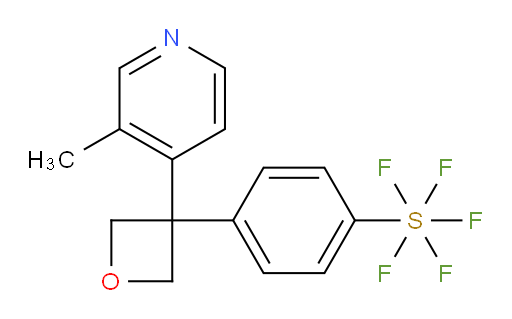 4-(3-(3-methylpyridin-4-yl)oxetan-3-yl)(pentafluoromercapto)benzene