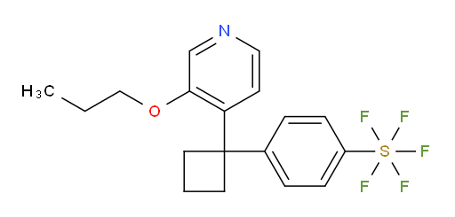 4-(1-(3-propoxypyridin-4-yl)cyclobutyl)(pentafluoromercapto)benzene