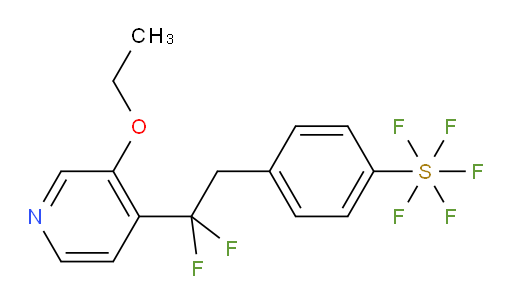 4-(2-(3-ethoxypyridin-4-yl)-2,2-difluoroethyl)(pentafluoromercapto)benzene