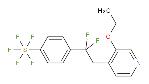 4-(2-(3-ethoxypyridin-4-yl)-1,1-difluoroethyl)(pentafluoromercapto)benzene