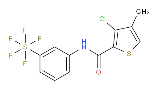 [3-[[(3-chloro-4-methyl-2-thienyl)carbonyl]amino]phenyl]sulfur pentafluoride