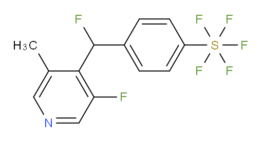 4-(fluoro(3-fluoro-5-methylpyridin-4-yl)methyl)(pentafluoromercapto)benzene