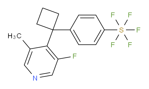 4-(1-(3-fluoro-5-methylpyridin-4-yl)cyclobutyl)(pentafluoromercapto)benzene