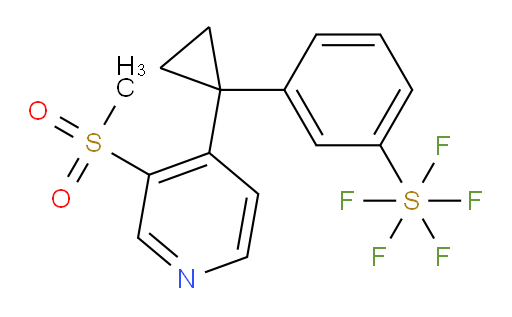 3-(1-(3-(methylsulfonyl)pyridin-4-yl)cyclopropyl)(pentafluoromercapto)benzene