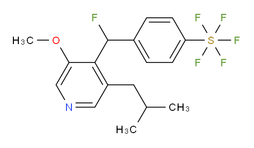 4-(fluoro(3-isobutyl-5-methoxypyridin-4-yl)methyl)(pentafluoromercapto)benzene