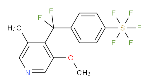 4-(difluoro(3-methoxy-5-methylpyridin-4-yl)methyl)(pentafluoromercapto)benzene
