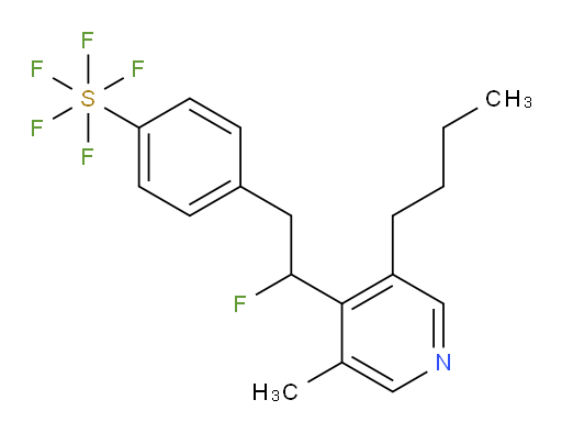 4-(2-(3-butyl-5-methylpyridin-4-yl)-2-fluoroethyl)(pentafluoromercapto)benzene