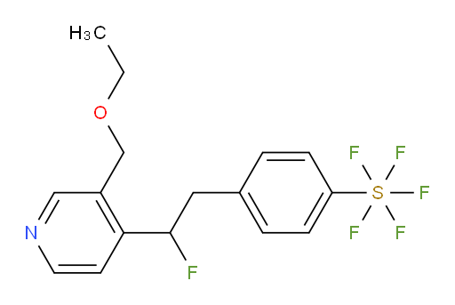 4-(2-(3-(ethoxymethyl)pyridin-4-yl)-2-fluoroethyl)(pentafluoromercapto)benzene