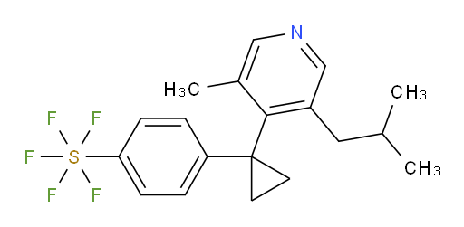 4-(1-(3-isobutyl-5-methylpyridin-4-yl)cyclopropyl)(pentafluoromercapto)benzene