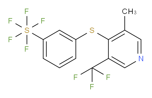3-((3-methyl-5-(trifluoromethyl)pyridin-4-yl)thio)(pentafluoromercapto)benzene