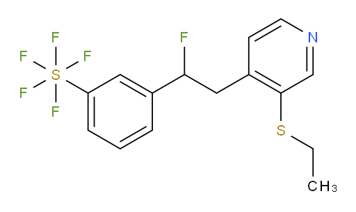 3-(2-(3-(ethylthio)pyridin-4-yl)-1-fluoroethyl)(pentafluoromercapto)benzene