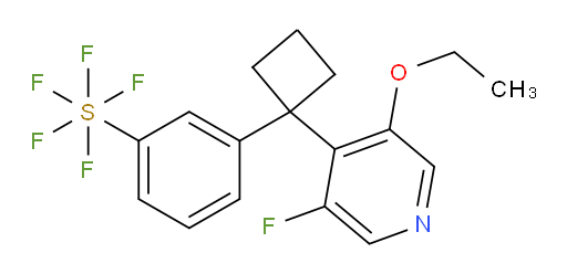 3-(1-(3-ethoxy-5-fluoropyridin-4-yl)cyclobutyl)(pentafluoromercapto)benzene