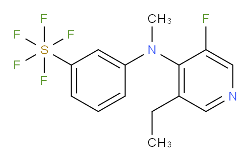 3-((3-ethyl-5-fluoropyridin-4-yl)(methyl)amino)(pentafluoromercapto)benzene
