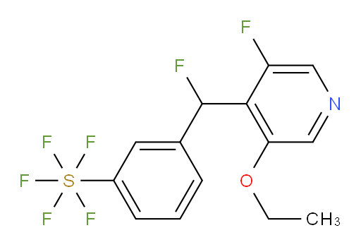 3-((3-ethoxy-5-fluoropyridin-4-yl)fluoromethyl)(pentafluoromercapto)benzene