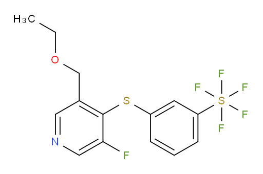 3-((3-(ethoxymethyl)-5-fluoropyridin-4-yl)thio)(pentafluoromercapto)benzene