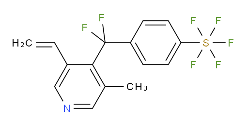 4-(difluoro(3-methyl-5-vinylpyridin-4-yl)methyl)(pentafluoromercapto)benzene