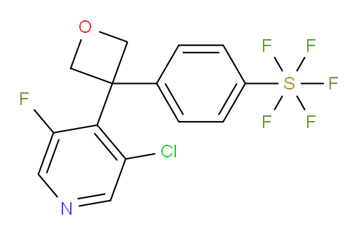 4-(3-(3-chloro-5-fluoropyridin-4-yl)oxetan-3-yl)(pentafluoromercapto)benzene
