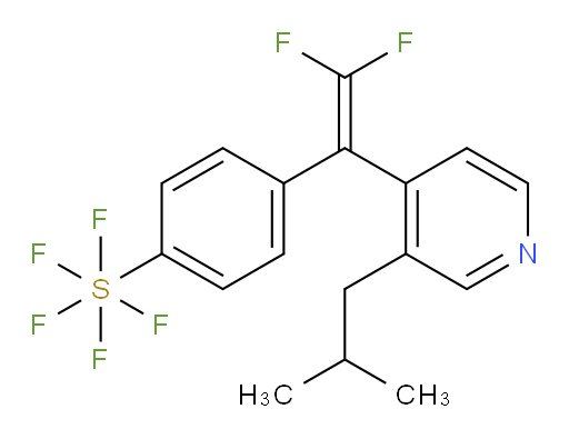 4-(2,2-difluoro-1-(3-isobutylpyridin-4-yl)vinyl)(pentafluoromercapto)benzene