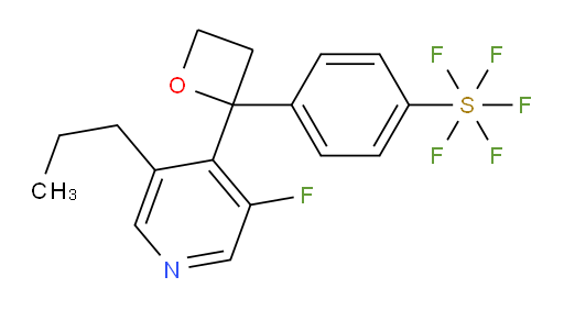 4-(2-(3-fluoro-5-propylpyridin-4-yl)oxetan-2-yl)(pentafluoromercapto)benzene