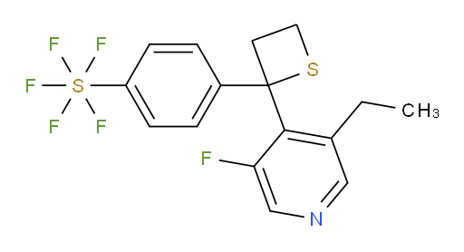 4-(2-(3-ethyl-5-fluoropyridin-4-yl)thietan-2-yl)(pentafluoromercapto)benzene