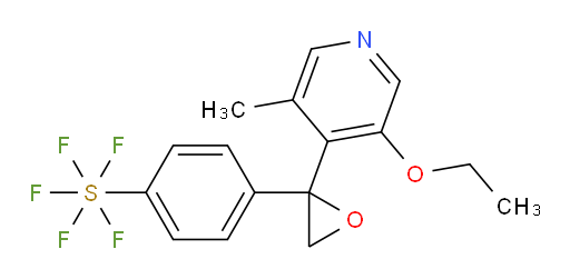 4-(2-(3-ethoxy-5-methylpyridin-4-yl)oxiran-2-yl)(pentafluoromercapto)benzene