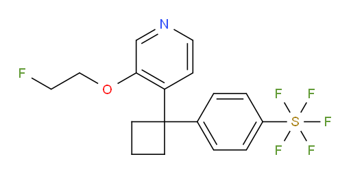 4-(1-(3-(2-fluoroethoxy)pyridin-4-yl)cyclobutyl)(pentafluoromercapto)benzene