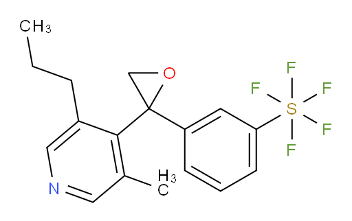 3-(2-(3-methyl-5-propylpyridin-4-yl)oxiran-2-yl)(pentafluoromercapto)benzene