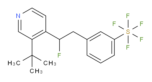 3-(2-(3-(tert-butyl)pyridin-4-yl)-2-fluoroethyl)(pentafluoromercapto)benzene