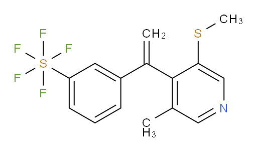 3-(1-(3-methyl-5-(methylthio)pyridin-4-yl)vinyl)(pentafluoromercapto)benzene