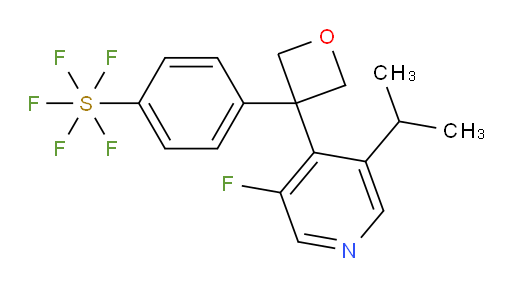 4-(3-(3-fluoro-5-isopropylpyridin-4-yl)oxetan-3-yl)(pentafluoromercapto)benzene