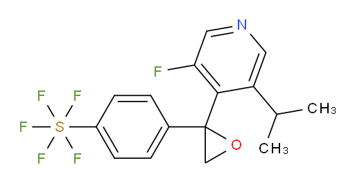 4-(2-(3-fluoro-5-isopropylpyridin-4-yl)oxiran-2-yl)(pentafluoromercapto)benzene