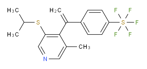 4-(1-(3-(isopropylthio)-5-methylpyridin-4-yl)vinyl)(pentafluoromercapto)benzene