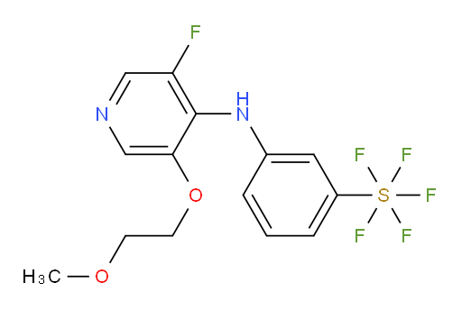 3-((3-fluoro-5-(2-methoxyethoxy)pyridin-4-yl)amino)(pentafluoromercapto)benzene