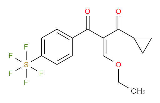 [4-[2-(cyclopropylcarbonyl)-3-ethoxy-1-oxo-2-propenyl]phenyl]sulfur pentafluoride