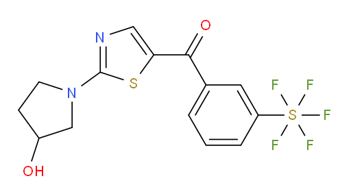 [3-[[2-(3-hydroxy-1-pyrrolidinyl)-5-thiazolyl]carbonyl]phenyl]sulfur pentafluoride