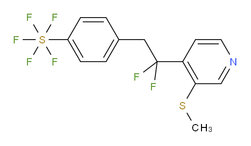 4-(2,2-difluoro-2-(3-(methylthio)pyridin-4-yl)ethyl)(pentafluoromercapto)benzene