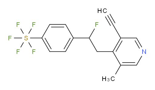 4-(2-(3-ethynyl-5-methylpyridin-4-yl)-1-fluoroethyl)(pentafluoromercapto)benzene