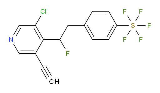 4-(2-(3-chloro-5-ethynylpyridin-4-yl)-2-fluoroethyl)(pentafluoromercapto)benzene