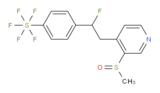4-(1-fluoro-2-(3-(methylsulfinyl)pyridin-4-yl)ethyl)(pentafluoromercapto)benzene