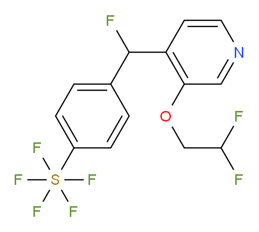 4-((3-(2,2-difluoroethoxy)pyridin-4-yl)fluoromethyl)(pentafluoromercapto)benzene