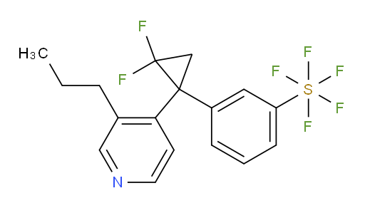 3-(2,2-difluoro-1-(3-propylpyridin-4-yl)cyclopropyl)(pentafluoromercapto)benzene