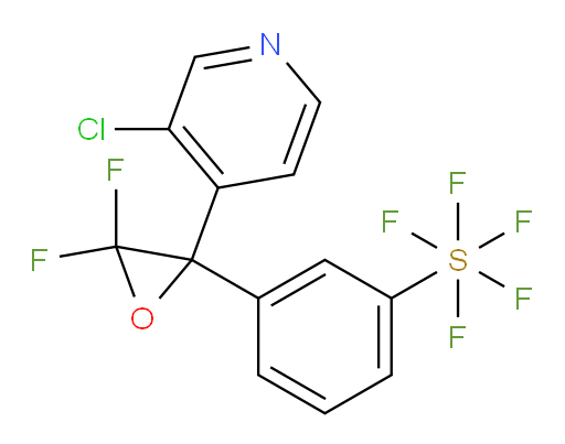 3-(2-(3-chloropyridin-4-yl)-3,3-difluorooxiran-2-yl)(pentafluoromercapto)benzene