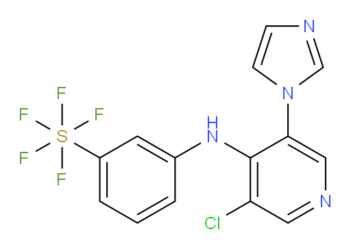 3-((3-chloro-5-(1H-imidazol-1-yl)pyridin-4-yl)amino)(pentafluoromercapto)benzene