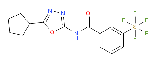 [3-[[(5-Cyclopentyl-1,3,4-oxadiazol-2-yl)amino]carbonyl]phenyl]sulfur pentafluoride