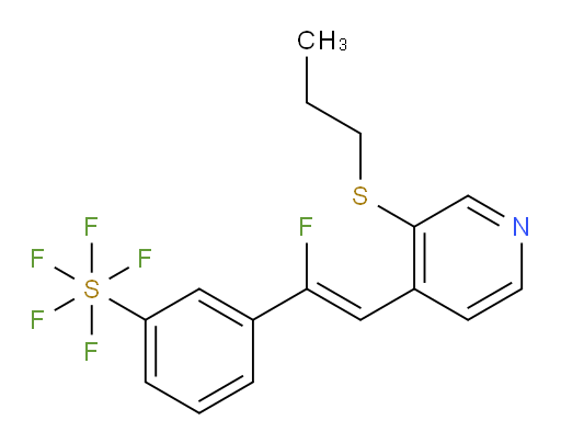 (Z)-3-(1-fluoro-2-(3-(propylthio)pyridin-4-yl)vinyl)(pentafluoromercapto)benzene