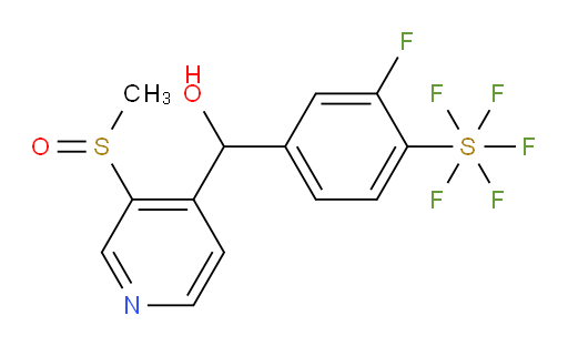 (3-fluoro-4-(pentafluoromercapto)phenyl)(3-(methylsulfinyl)pyridin-4-yl)methanol
