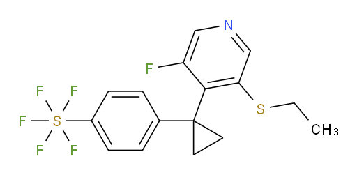 4-(1-(3-(ethylthio)-5-fluoropyridin-4-yl)cyclopropyl)(pentafluoromercapto)benzene